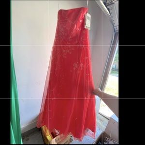 Sunset color prom dress